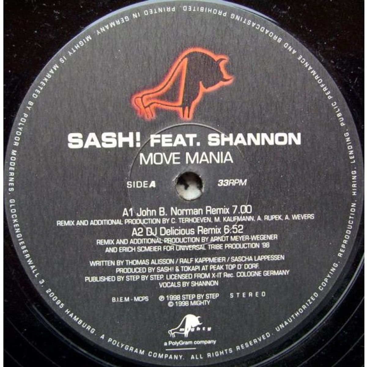 GENERICO - Sash Feat Shannon  Move Mania Vinilo usado VG+
