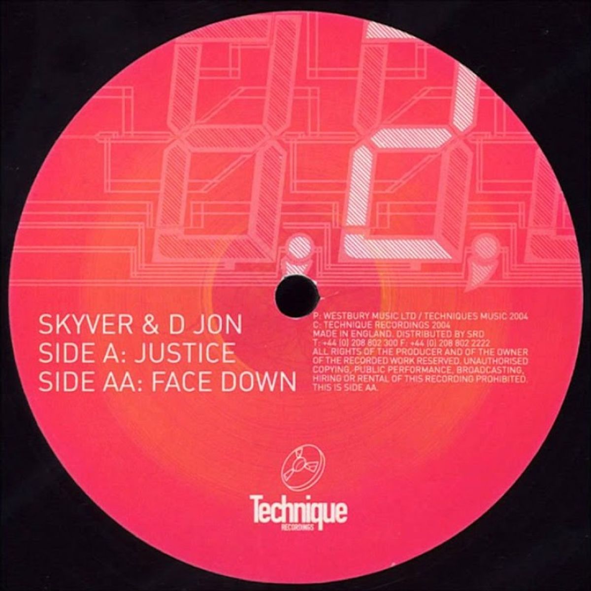 GENERICO - Skyver & D Jon  Justice  Face Down Vinilo usado