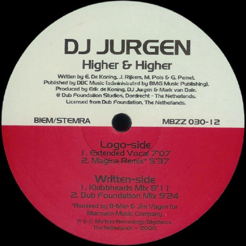 GENERICO - DJ Jurgen  Higher & Higher Vinilo usado VG+