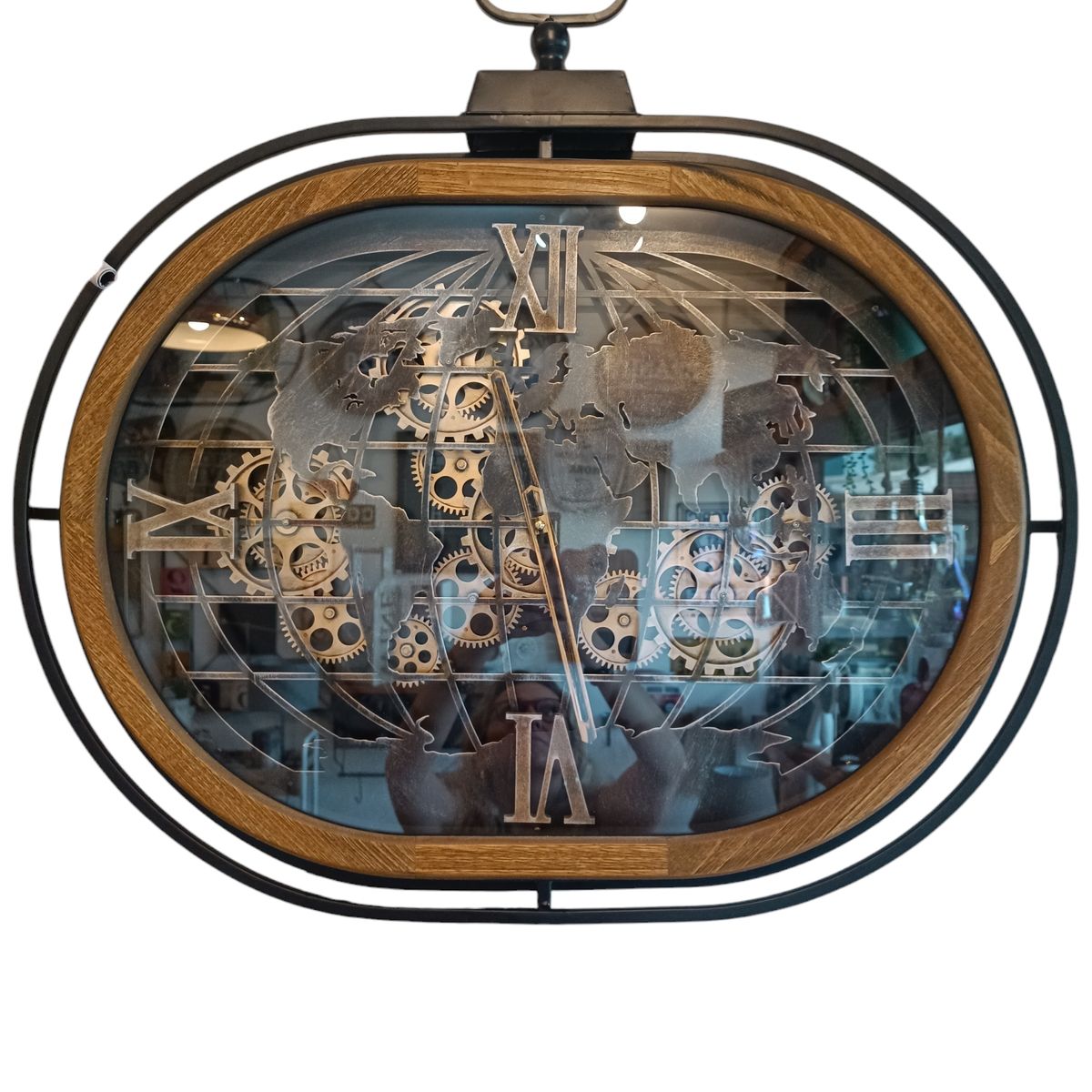 GENERICO - RELOJ PARED GRANDE CON ENGRANAJES EN MOVIMIENTO