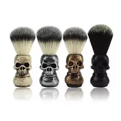 GENERICO - Brocha De Afeitar Barbero Hisopo Pelo Caballo Barbo PLATEADO
