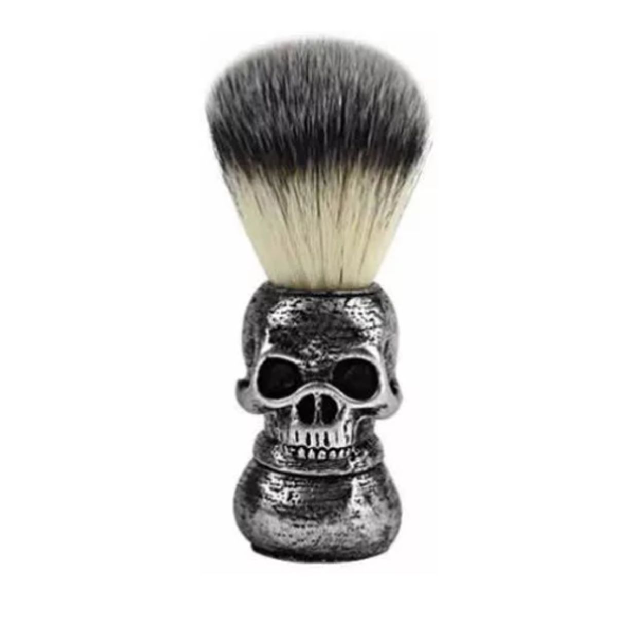 GENERICO - Brocha De Afeitar Barbero Hisopo Pelo Caballo Barbo PLATEADO