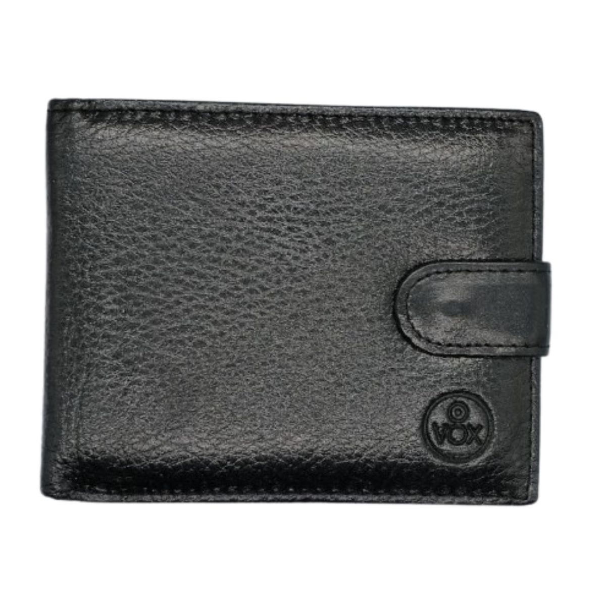 VOX - BILLETERA CUERO NEGRA CON BROCHE VOX 68386N