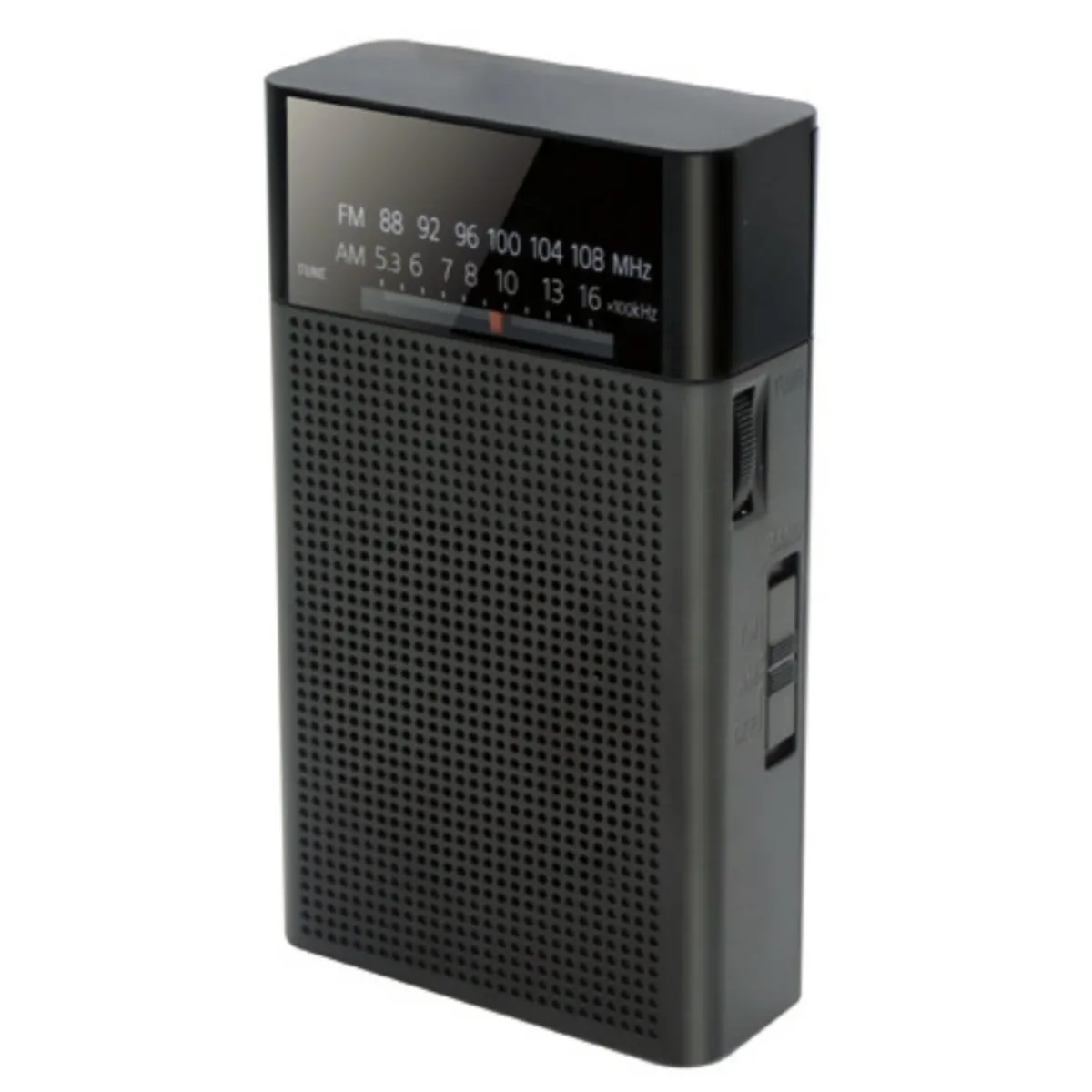TECNOLAB - Radio FM Portátil AMFM De Bolsillo A Pilas - SC