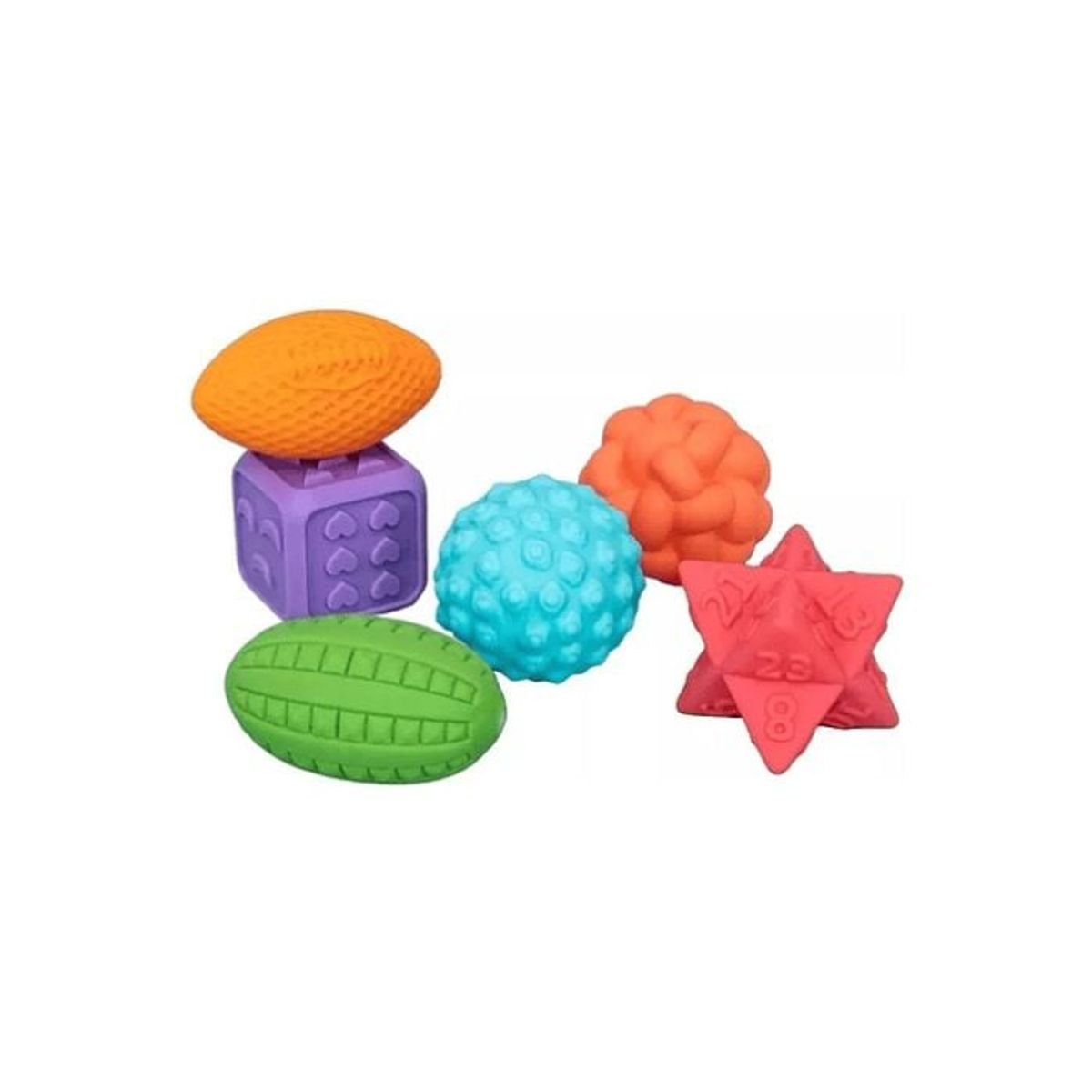 GENERICO - Set 6 Pelotas Sensoriales Texturizadas Para Estrés