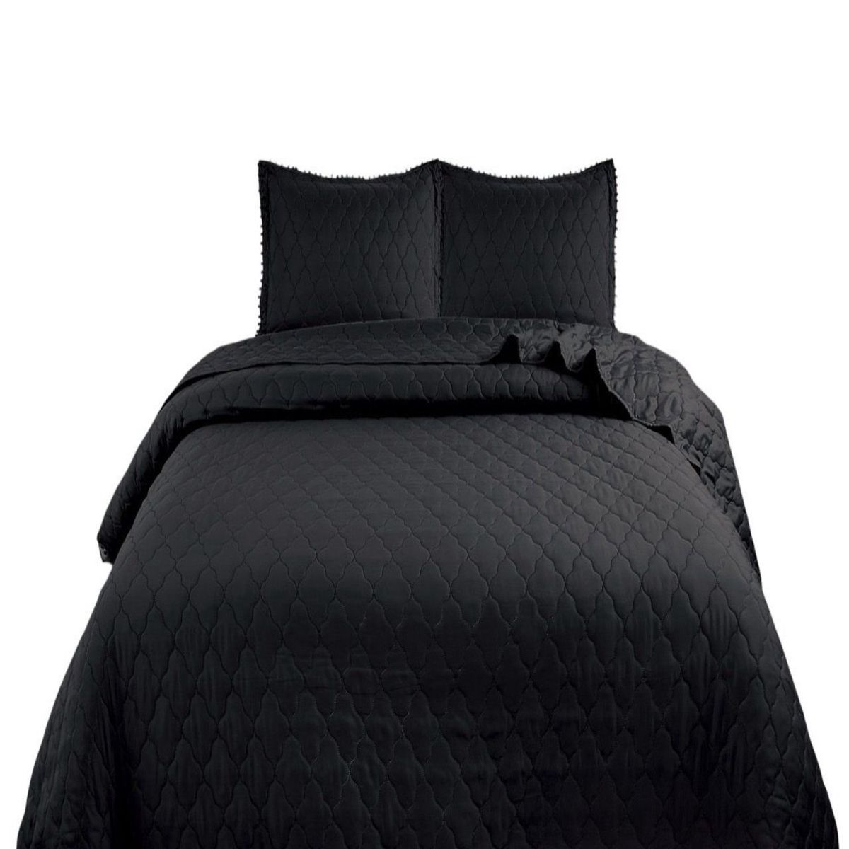 GENERICO - Cubrecamas Quilt 2 Plazas con Pompones C3