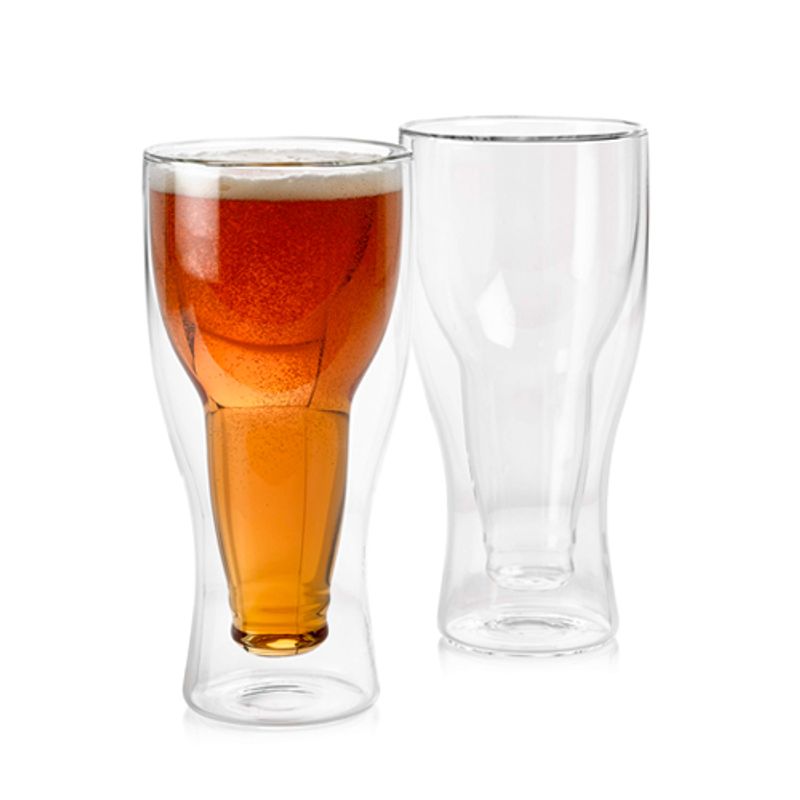 PERFECT CLASS - Set 3 Vasos Cerveceros 350ml Doble Pared