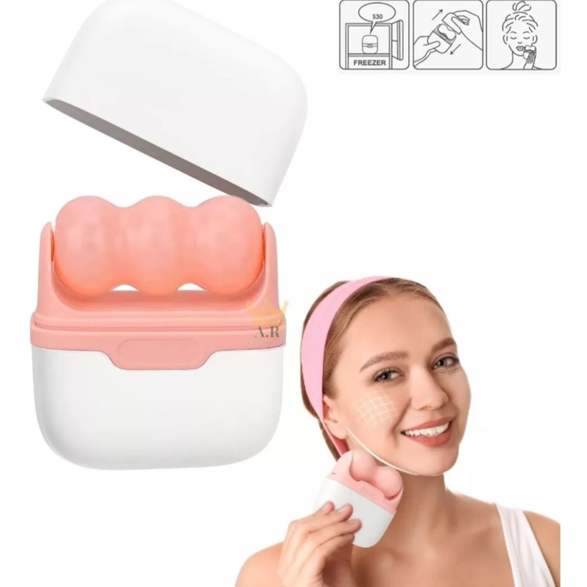 GENERICO - Rodillo De Hielo Ice Roller Masajeador Rostro