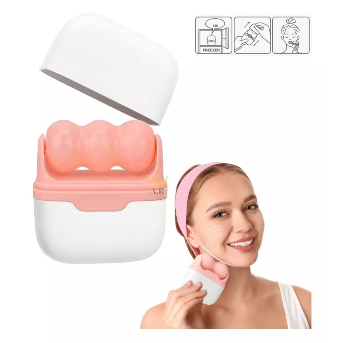 GENERICO - Rodillo De Hielo Ice Roller Masajeador Rostro