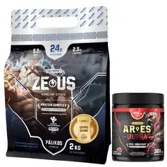 PALIKOS FITNESS - Proteína Zeus Complex 2kg Cappuccino y Pre entreno Ares 321g