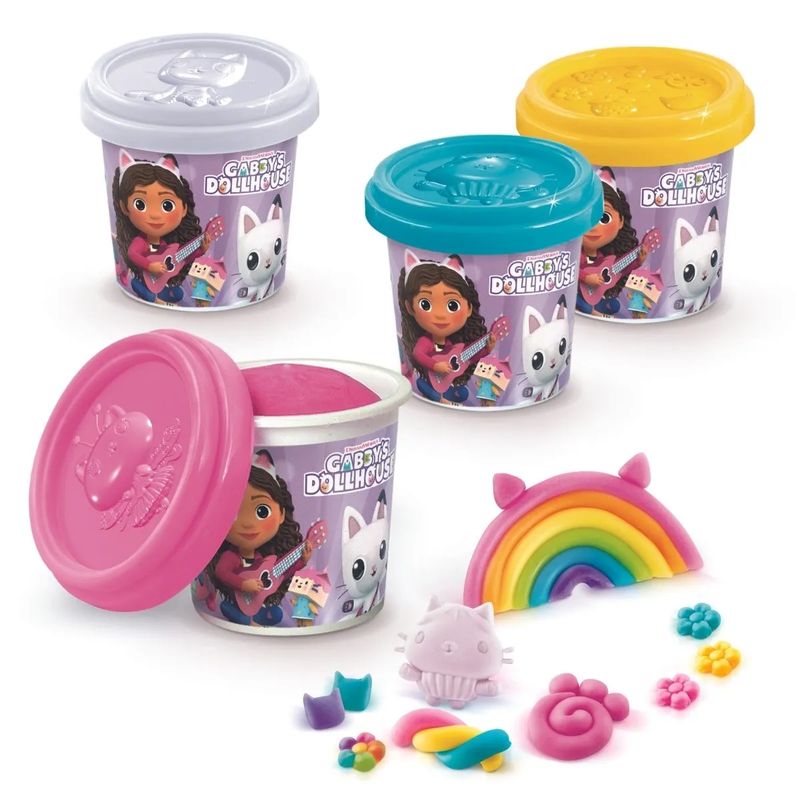 CANAL TOYS - Gabby's Dollhouse Pack 4 Botes Plastilinas