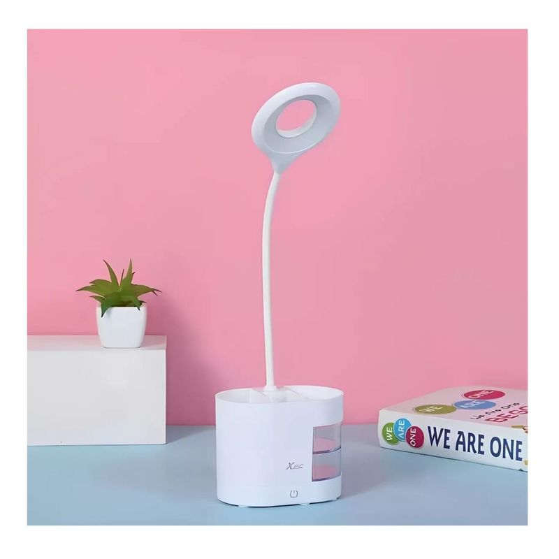 GENERICO - Lampara Flexible De Mesa Y Escritorio Con Porta Lapices Usb.
