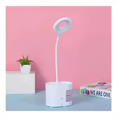 GENERICO - Lampara Flexible De Mesa Y Escritorio Con Porta Lapices Usb.