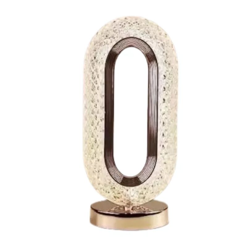 GENERICO - Lampara De Mesa Moderna Inalámbrica Usb Ovalada Dorado