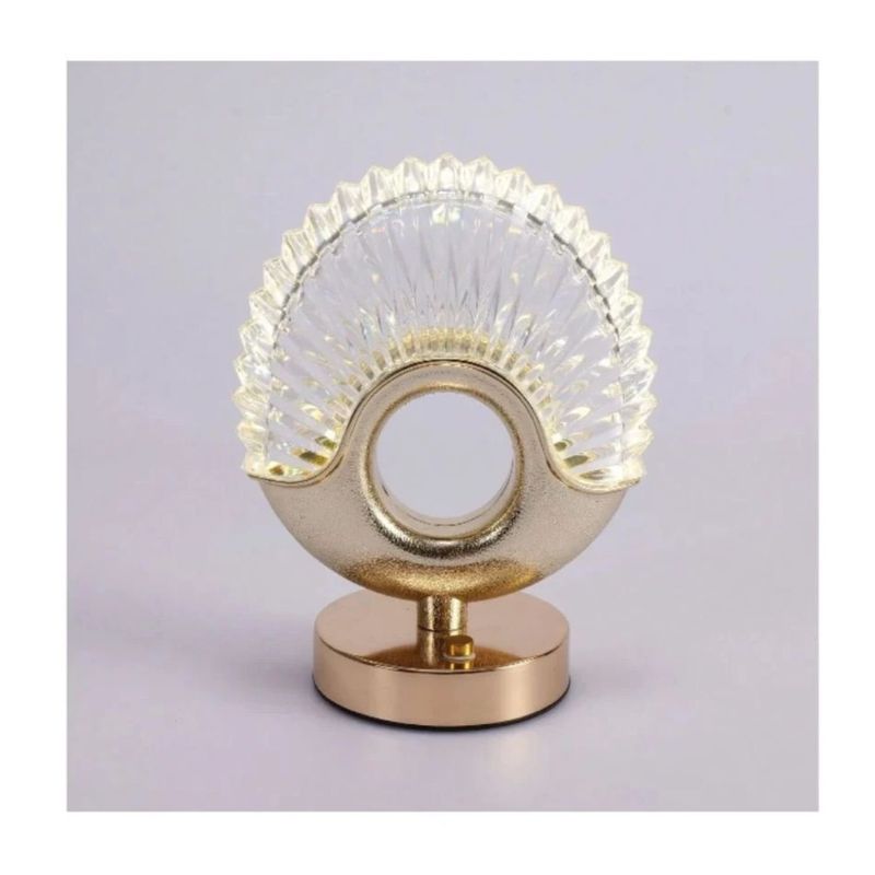 GENERICO - Lampara Mesa Nordica Romantica Acrilico Moderna Dorado