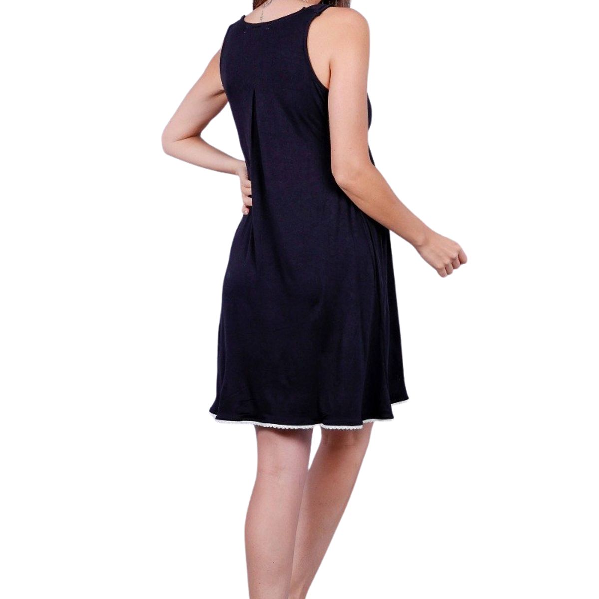 MADREMIA - Camisa dormir Maternal Lactancia Fernanda Negro Madremia