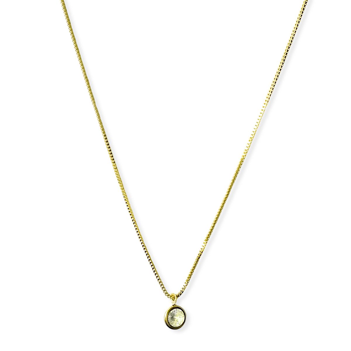COGGIOLA - Collar Punto De Luz Redondo 5mm Enchapado Oro 18K