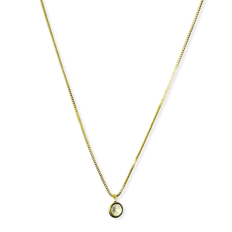 ANDREA COGGIOLA JOYAS - Collar Punto De Luz Redondo 5mm Enchapado Oro 18K
