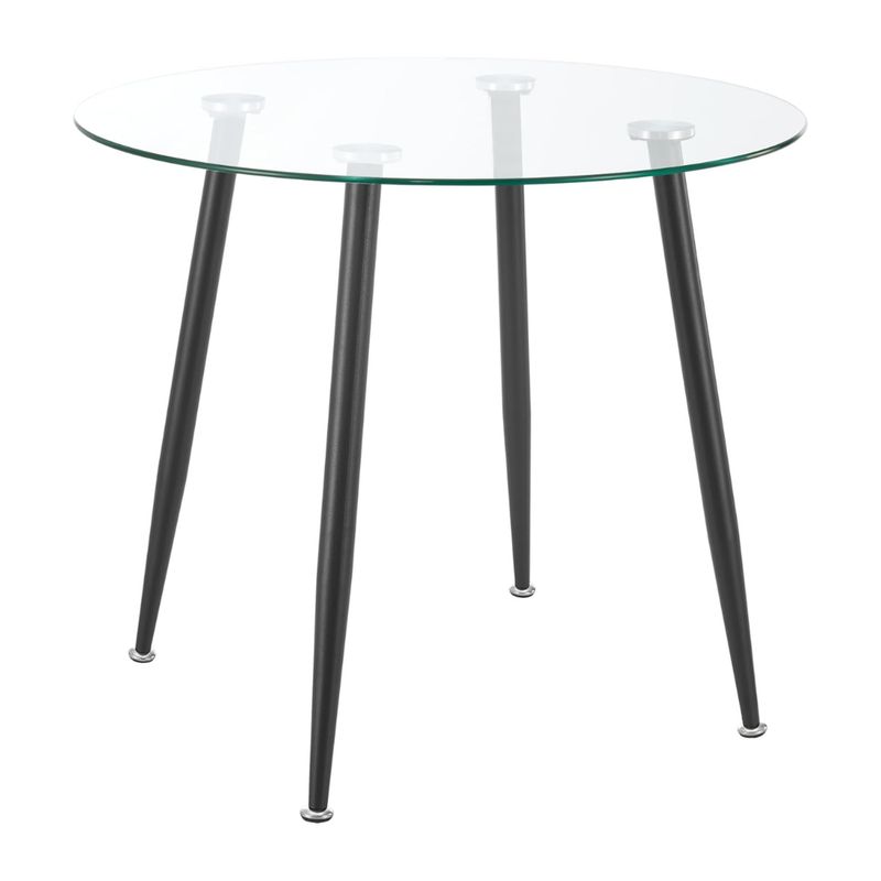 PANDALINO - Mesa Lagos (metal negro) - Blanco - 80 cm