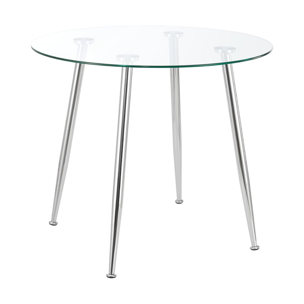 PANDALINO - Mesa Lagos (metal cromo) - Blanco - 120 cm