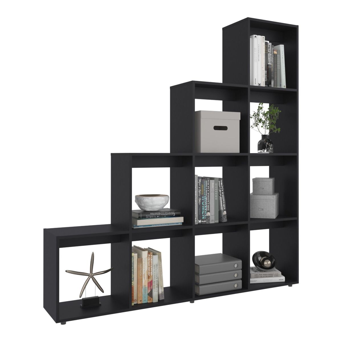 FMFURNITURE - Biblioteca Forma Escalera Fm-002N - Negro