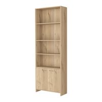 Biblioteca 2 Puertas 5 Repisas - Café Claro 180x63x26 cm