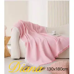 GENERICO - MANTA DECORATIVA 130X180CM ROSADO