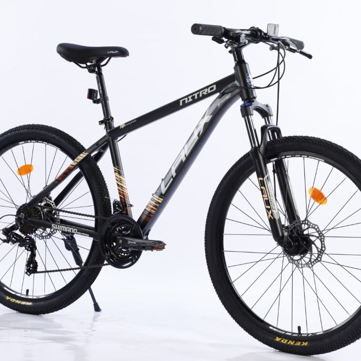 LAUX - BICICLETA MTB  27,5" LAUX NITRO 24 VELOCIDADES MATTE BLACK/BROWN
