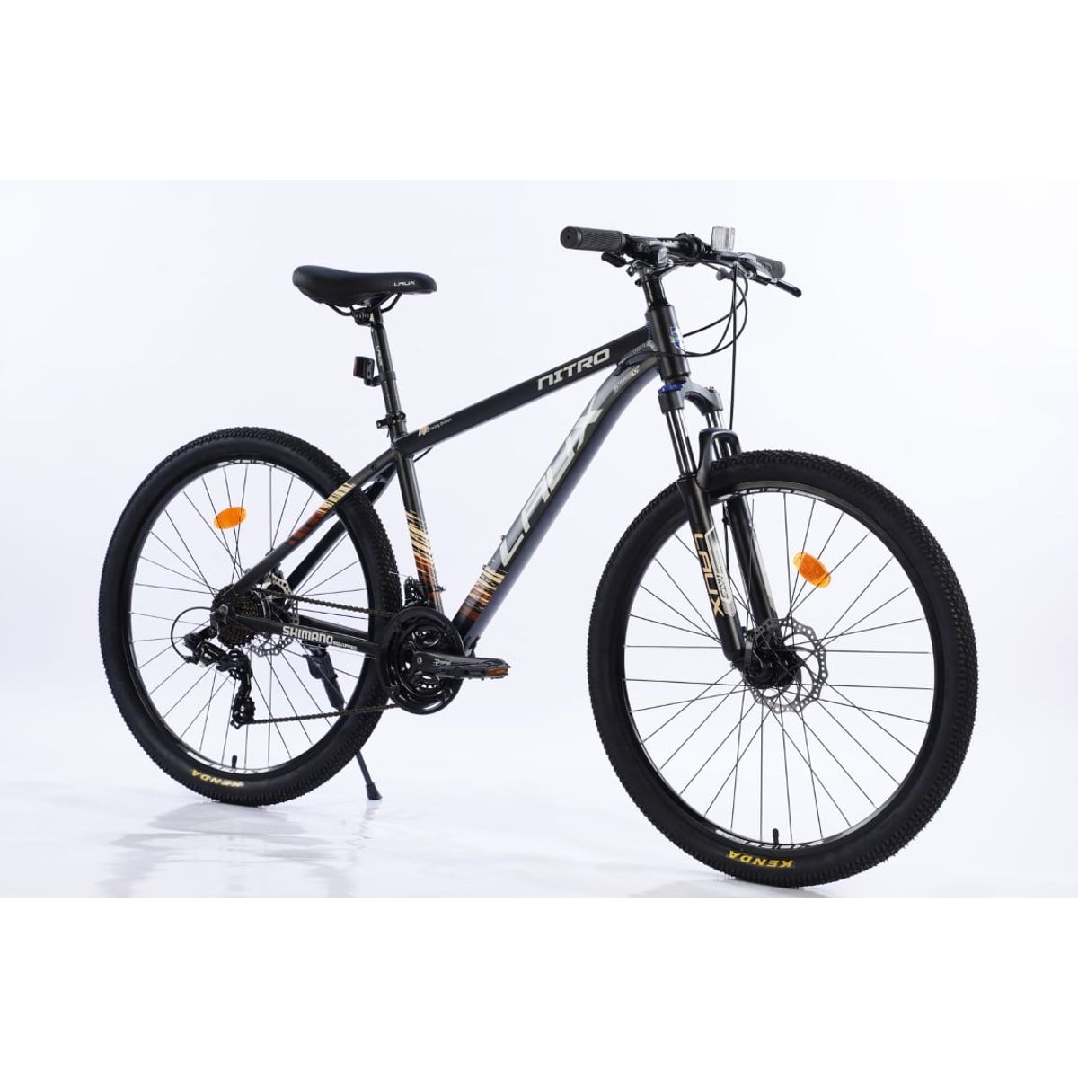 LAUX - BICICLETA MTB  27,5" LAUX NITRO 24 VELOCIDADES MATTE BLACK/BROWN