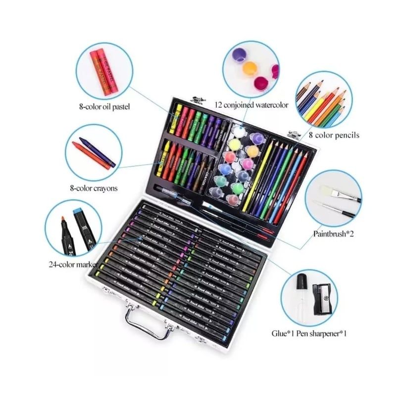 GENERICO - Kit Acuarela Crayones Para Niñas Y Niños Regalo