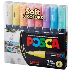GENERICO - Lapices Posca Pastel Set 8 Marcadores Pc-1m