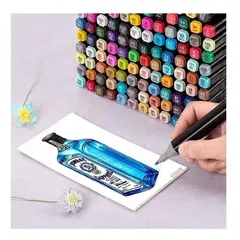 GENERICO - Set De Plumones 168 Marcadores Touch Plumones Doble Puntar