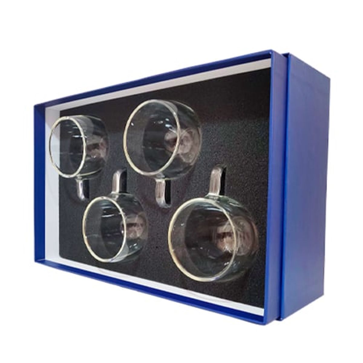 PERFECT CLASS - Set 4 Taza Café 250ml Doble Pared