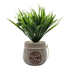 GENERICO - Planta Artificial Plantita Macetero Ceramica Sweet Home