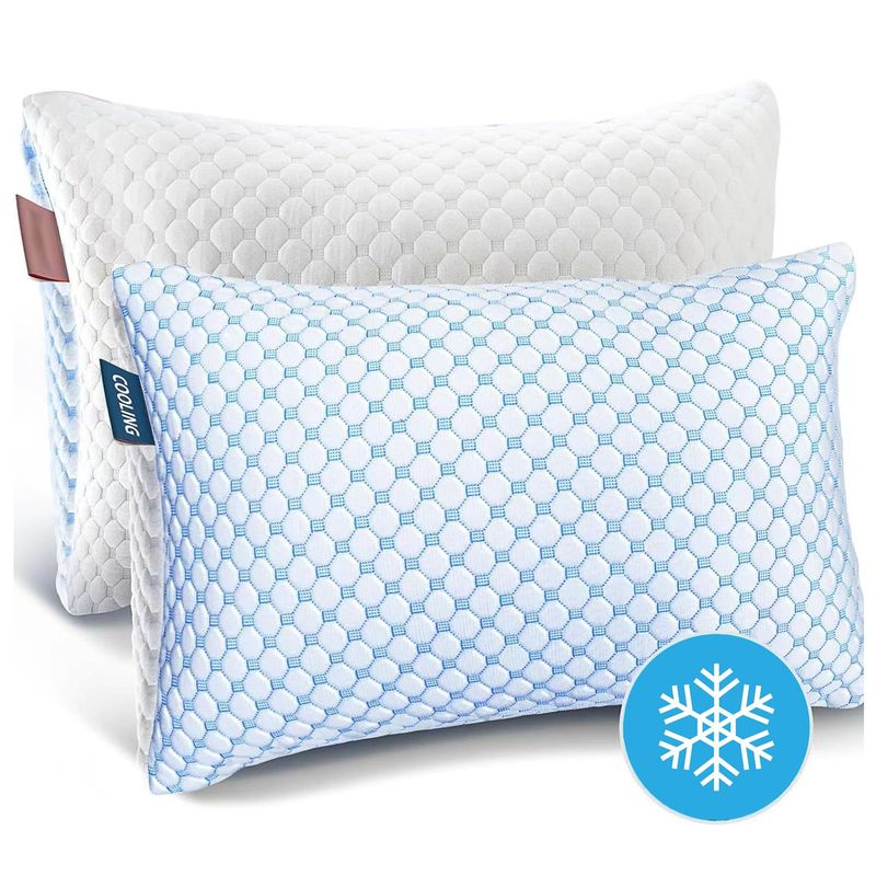 GENERICO - Almohada CasaClara Reversible Bamboo Memoria Fria Viscoelástica 51x76