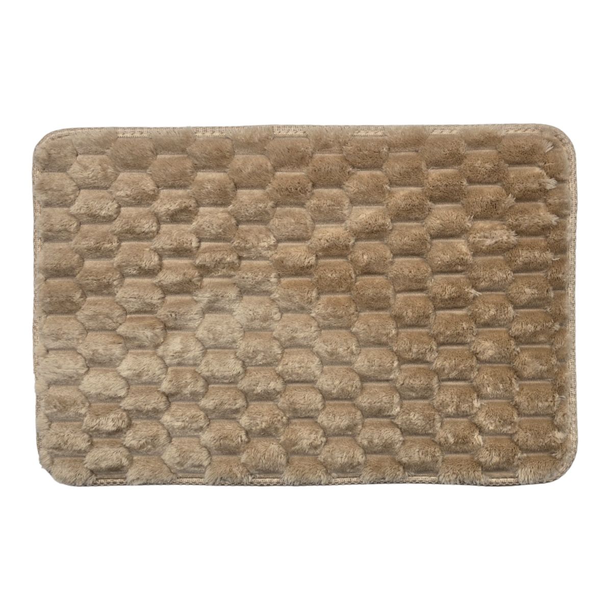 GENERICO - Alfombra De Baño Piso Extra Suave y Absorbente Con Diseño - Beige