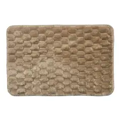 GENERICO - Alfombra De Baño Piso Extra Suave y Absorbente Con Diseño - Beige
