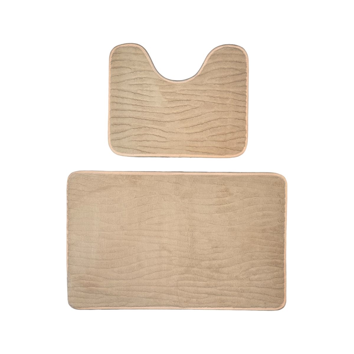 GENERICO - Conjunto De 3 Alfombra De Baño Suaves Absorventes Microfibra - Beige