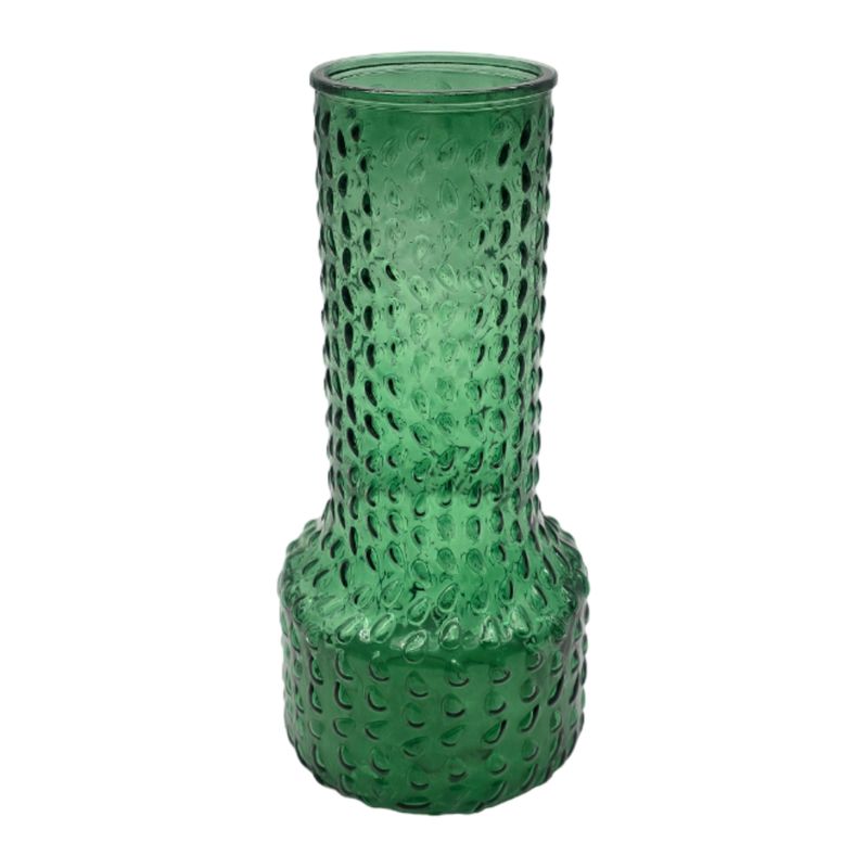 GENERICO - Florero Decorativo De Vidrio Con Diseño Base Ancha Verde 30