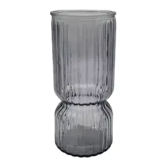 GENERICO - Florero Decorativo De Vidrio Cristal Con Diseño Tonos Grises