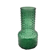 GENERICO - Florero Decorativo De Vidrio Con Diseño Base Ancha Verde 25