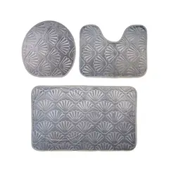 GENERICO - Conjunto De 3 Alfombra De Baño Suaves Absorventes Diseño Mar