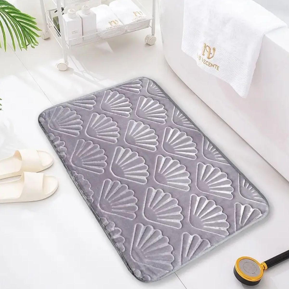 GENERICO - Conjunto De 3 Alfombra De Baño Suaves Absorventes Diseño Mar