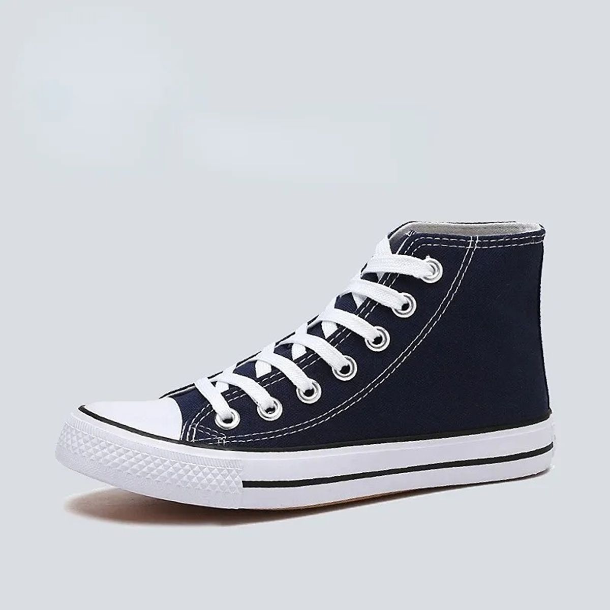 ZAPATOS Y ZAPATILLAS - Zapatilla Hombre Urbana De lona Casual Caña Alta Neg-bla7252