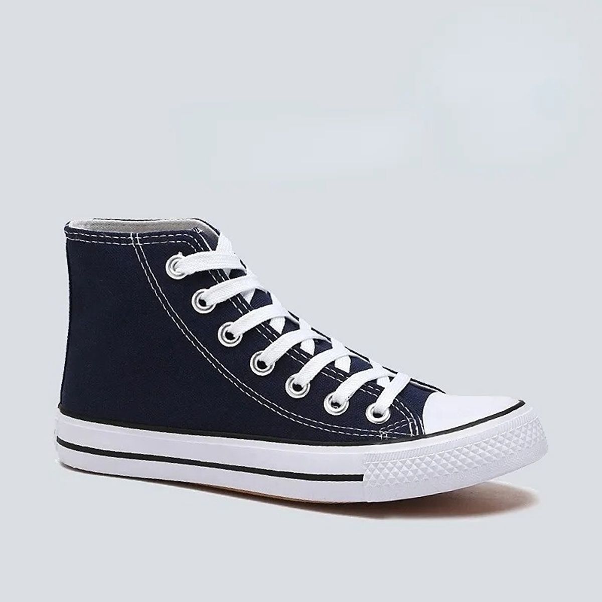 ZAPATOS Y ZAPATILLAS - Zapatilla Hombre Urbana De lona Casual Caña Alta Neg-bla7252
