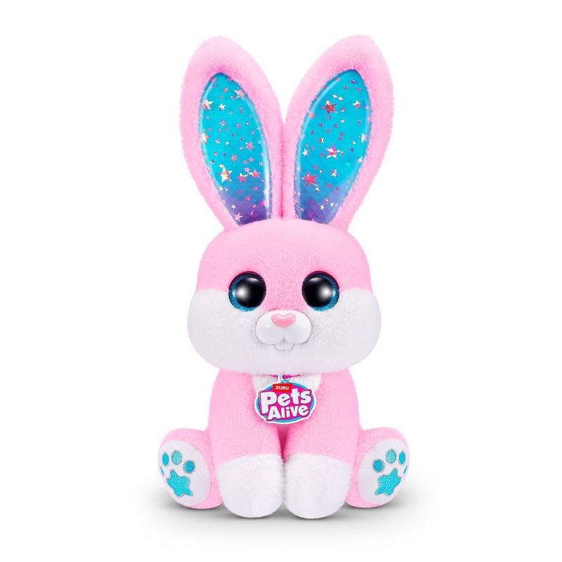 ZURU - PELUCHE CONEJO EN SOMBRERO DE COPA PETS ALIVE ZURU - ROSADO