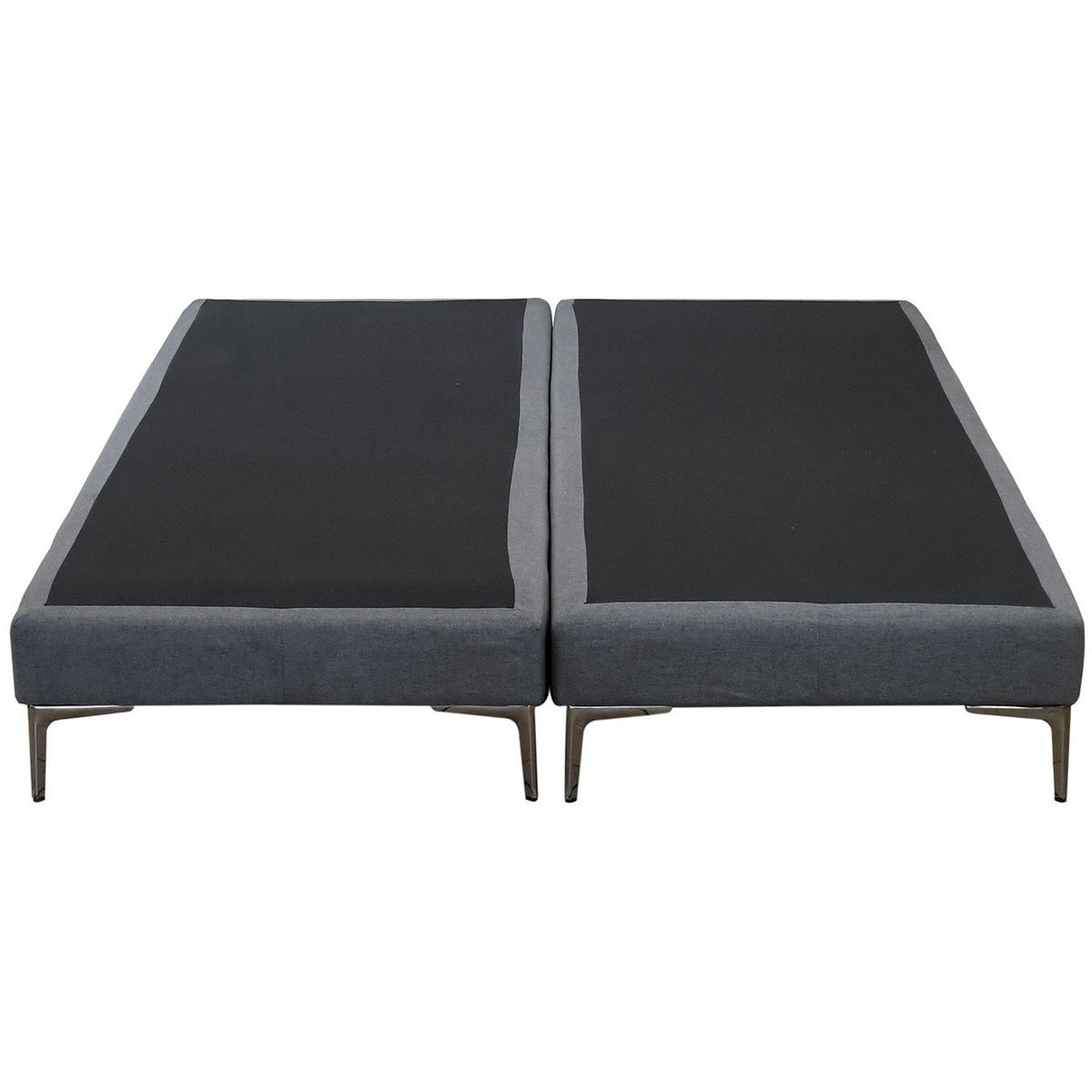 BLOCCARE - Cama Tradicional 2P Box 13 cm + Colchon Premium / Patas Metal 15 cm - L 200 cm