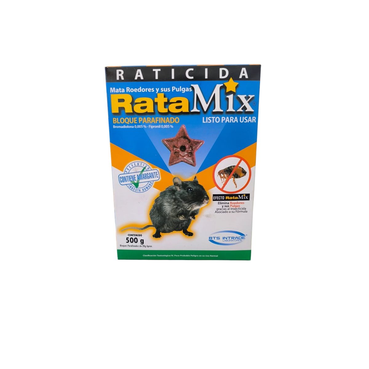 BTS - raticida rata mix bloque parafinado 500G