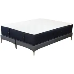 BLOCCARE - Cama Tradicional 2P + Colchon Premium / Patas Metal 15 cm - L 190 cm