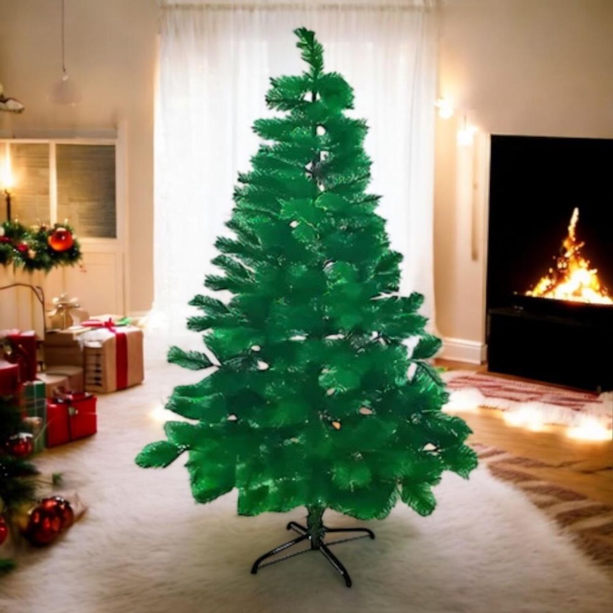 GENERICO - Arbol Navidad Pino Frondoso Verde 150 Cm